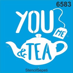 Çay Saati - Stencil Boyama Şablonu - StencilSepeti