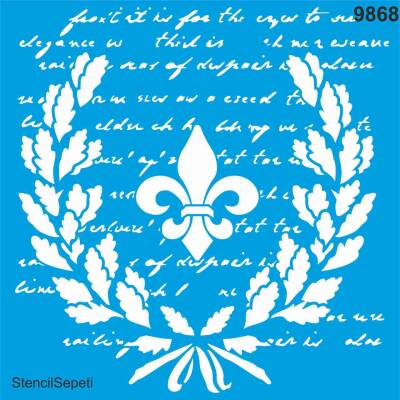 Çelenkli Mektup - Stencil Desen Şablonu - 1