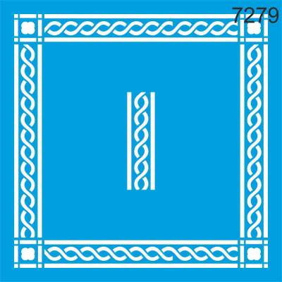 Çerçeve Deseni - Stencil Boyama Şablonu - 1