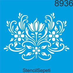 Çiçek Stencil Boyama Şablonu - StencilSepeti