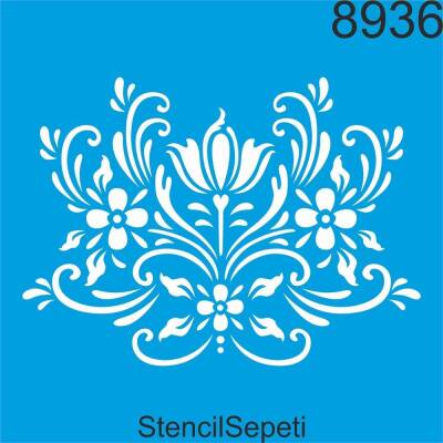 Çiçek Stencil Boyama Şablonu - 1