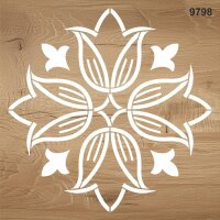 Çiçek Deseni - Stencil Boyama Şablonu - 2