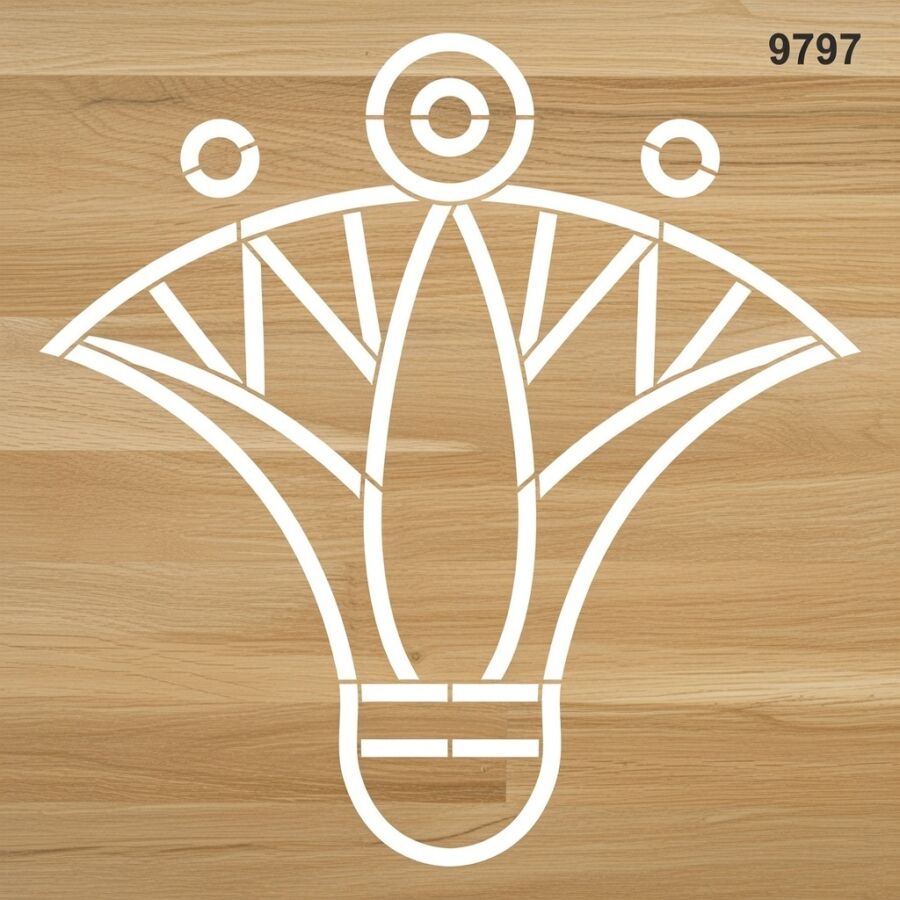 Aztek Deseni - Stencil Boyama Şablonu - 2