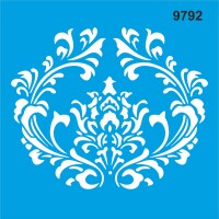 Çiçek Deseni - Stencil Boyama Şablonu - StencilSepeti