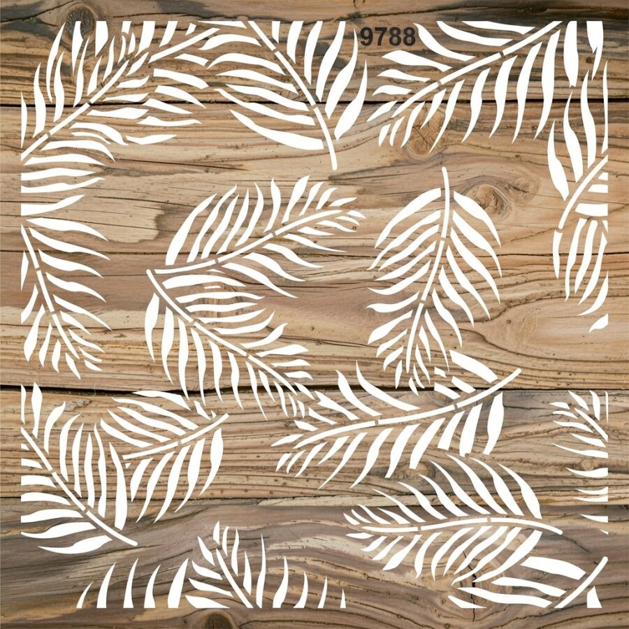 Çiçek Deseni - Stencil Boyama Şablonu - 2