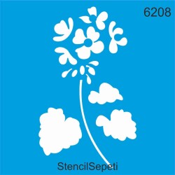 Çiçek Deseni - Stencil Şablon - StencilSepeti