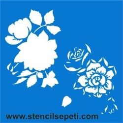Çiçek Deseni - Stencil Şablon - StencilSepeti