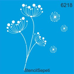 Çiçek Deseni - Stencil Şablon - StencilSepeti