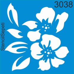 Çiçek Deseni - Stencil Şablon - StencilSepeti