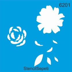 Çiçek Deseni - Stencil Şablon - StencilSepeti