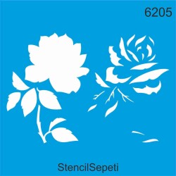 Çiçek Deseni - Stencil Şablon - StencilSepeti