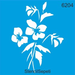 Çiçek Deseni - Stencil Şablon - StencilSepeti