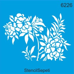 Çiçek Deseni - Stencil Şablon - StencilSepeti