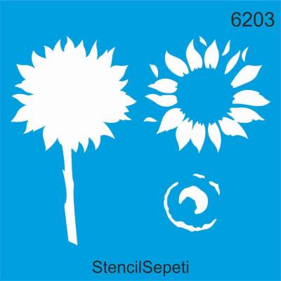 Çiçek Deseni - Stencil Şablon - 1