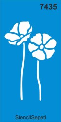 Çiçek Deseni - Stencil Şablon - StencilSepeti