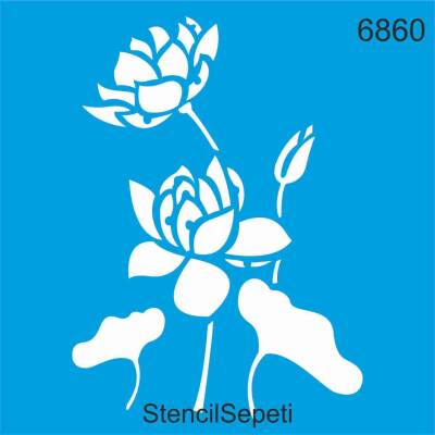 Çiçek Deseni - Stencil Şablon - 1
