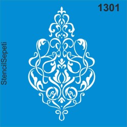 Çiçekli Damask Desen - StencilSepeti