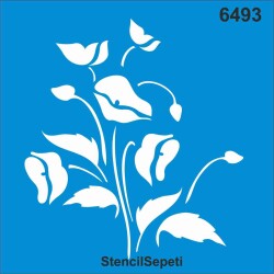 Çiçekli Desen - StencilSepeti