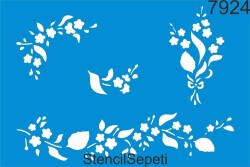 Çiçekli Desen - StencilSepeti