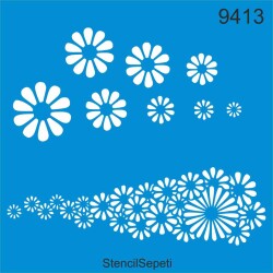 Çiçekli Desen - StencilSepeti