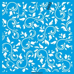 Çiçekli Duvar Deseni Stencil Boyama Şablonu - StencilSepeti