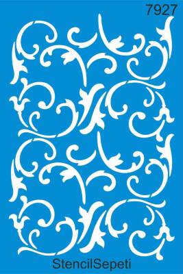 Çiçekli Duvar Deseni - Stencil Şablon - 1