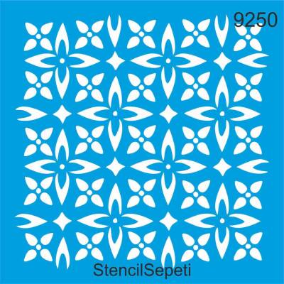 Çiçekli Geometrik Desen - 1