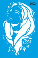 Çiçekli Kadın - Stencil Sepeti - 1