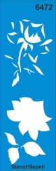 Çiçekli Kenar Deseni - Stencil Şablon - StencilSepeti