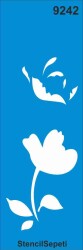 Çiçekli Kenar Deseni - Stencil Şablon - StencilSepeti