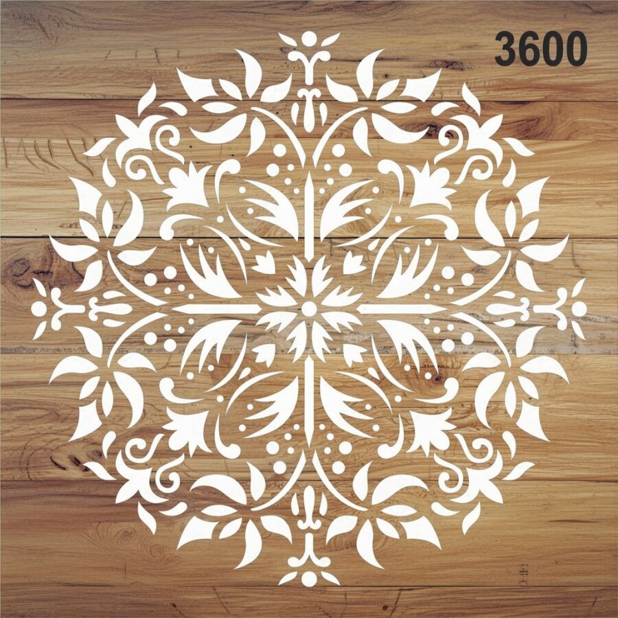 Çiçekli Desen - Stencil Boyama Şablonu - 2