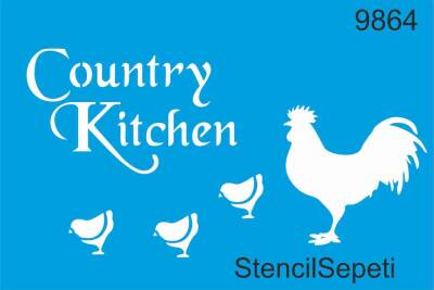 Çiftlik Mutfağı - Stencil Desen Şablonu - 1