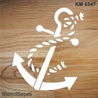 Çıpa Deseni - Stencil Boyama Şablonu - 2