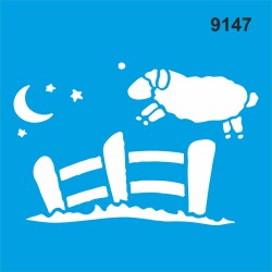 Çit Atlayan Koyun - StencilSepeti
