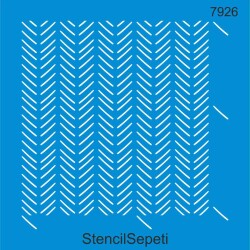 Çizgili Duvar deseni - StencilSepeti