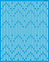 Çizgili Duvar Deseni Stencil Boyama Şablonu - 1