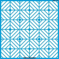 Çizgili Duvar Deseni - Stencil Boyama Şablonu - StencilSepeti