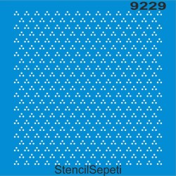 Dairesel Puantiyeli Desen - StencilSepeti