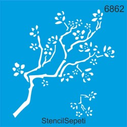 Dal ve Yapraklar - StencilSepeti