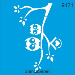 Daldaki Baykuşlar - StencilSepeti