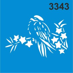 Daldaki Kuş - Stencil Boyama Şablonu - StencilSepeti