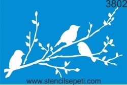 Daldaki Kuşlar - StencilSepeti