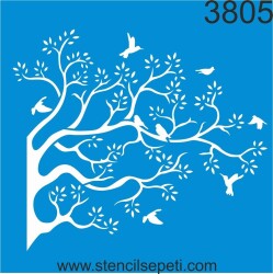 Daldaki Kuşlar - StencilSepeti