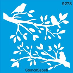 Daldaki Kuşlar - StencilSepeti