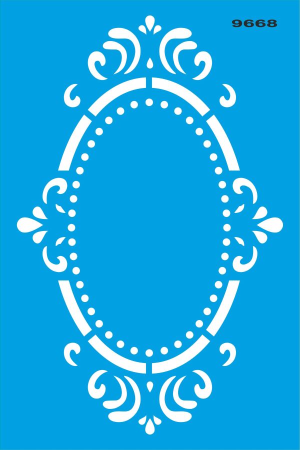 Ayna Deseni - Stencil Boyama Şablonu - 1