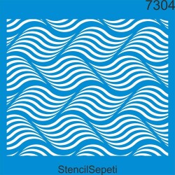 Dalgalı Desen - StencilSepeti