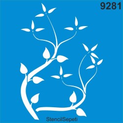 Dallar ve Yapraklar - StencilSepeti