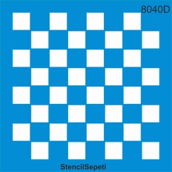 Dama Deseni - Stencil Şablon - 1