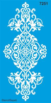 Damask Deseni - Stencil - Boyama Şablonu - 1