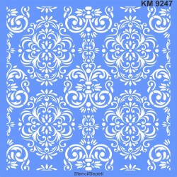 Damask Deseni - Stencil Boyama Şablonu - StencilSepeti